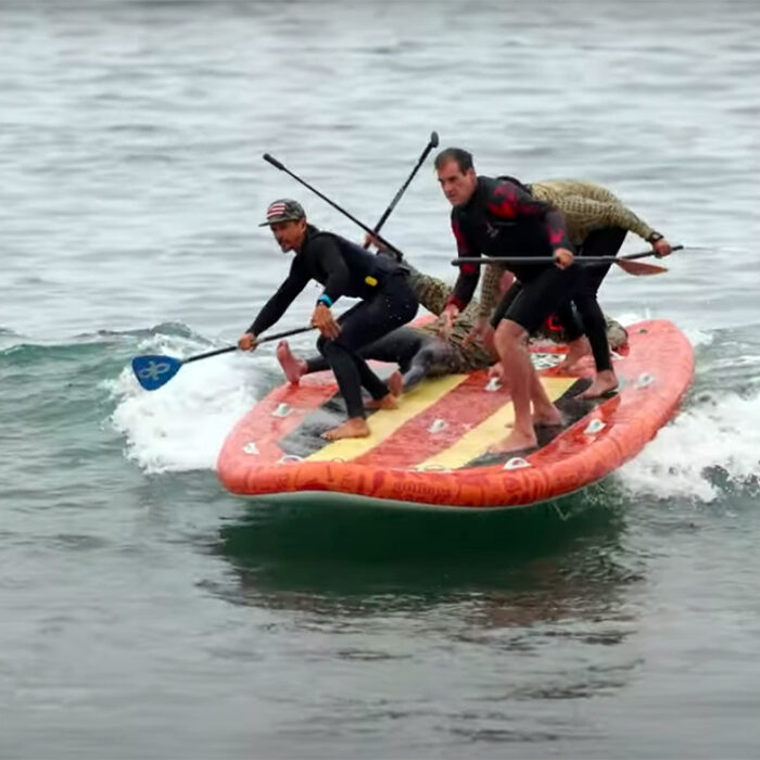 8 Minutes of SUP-Squatch Surfing in Southern California Beachbreak