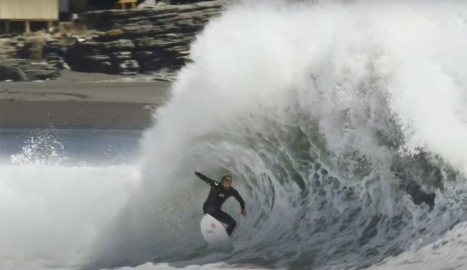 Harry Bryant surfing in Chile