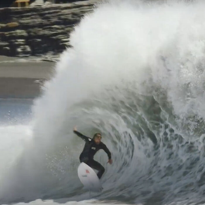 Harry Bryant surfing in Chile