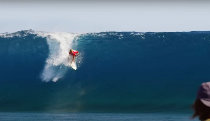 John John Florence surfing Teahupo'o