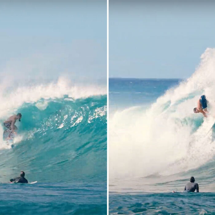 Koa Rothman and Makua Rothman surfing