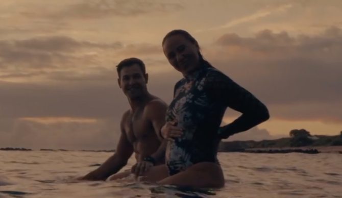 Carissa Moore made her pregnancy announcement via an edit posted to Instagram. Photo: Carissa Moore // Instagram