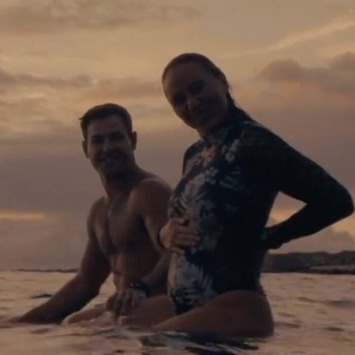 Carissa Moore made her pregnancy announcement via an edit posted to Instagram. Photo: Carissa Moore // Instagram