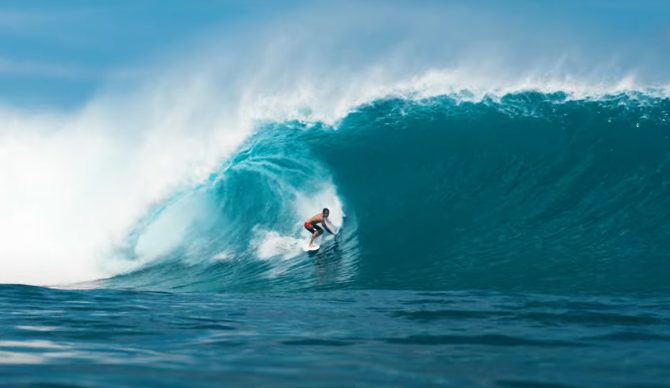 Koa Rothman got one of the best barrels of his life on a recent trip to the Mentawais. Photo: Koa Rothman // YouTube