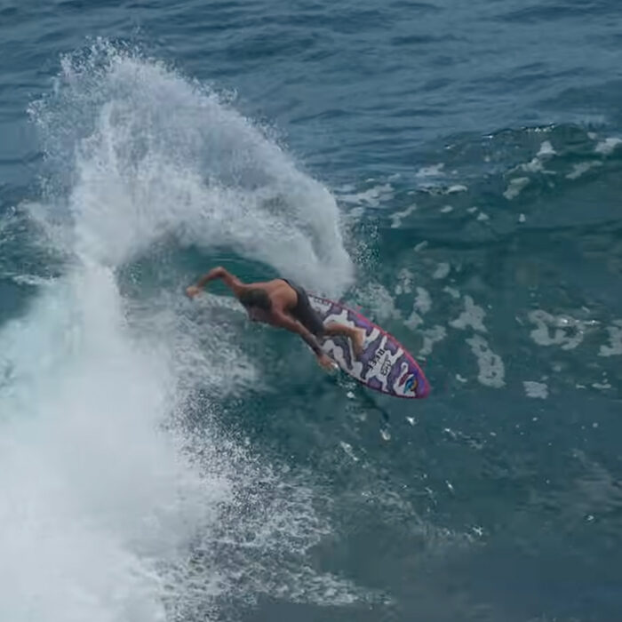 Mason Ho surfing empty Uluwatu. Photo: Mason Ho // YouTube