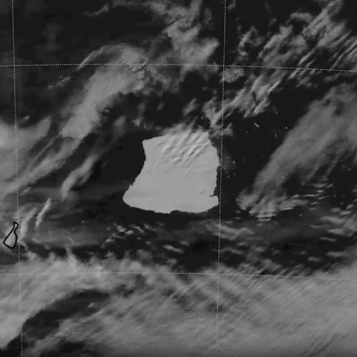 A23a, an iceberg currently trapped spinning in place in the Weddell Sea. Photo: NOAA