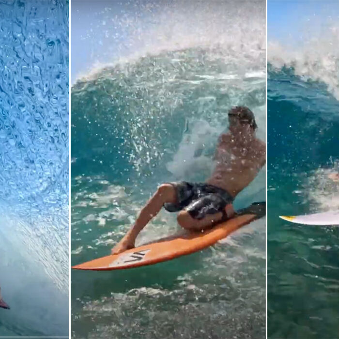 Mason Ho, Clay Marzo, and Parker Coffin at the Surf Ranch