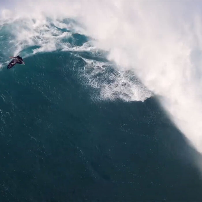 Kai Lenny surfing big waves