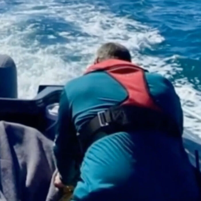 Fisherman hit by whale