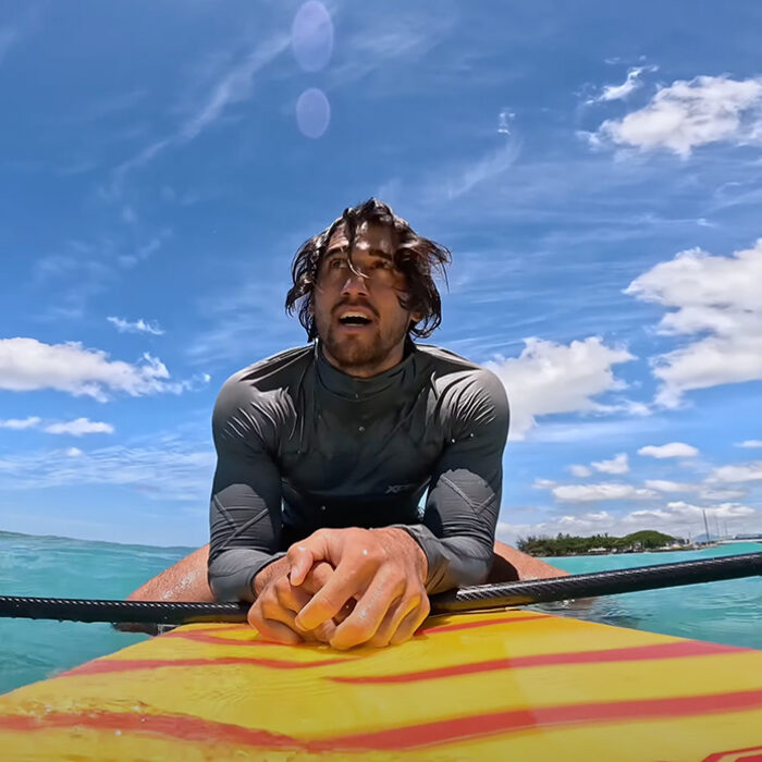 Even Zeke Lau isnt immune to the humbling effects of a new sport. Photo: Zeke Lau // YouTube