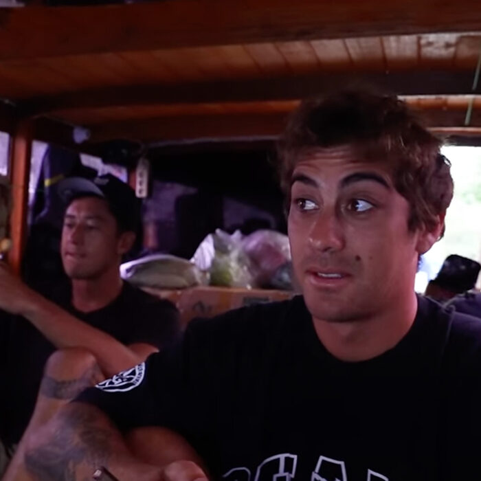Koa Rothman traveled via plane boat and automobile to get to HTs, but it was all worth it. Photo: Koa Rothman // YouTube