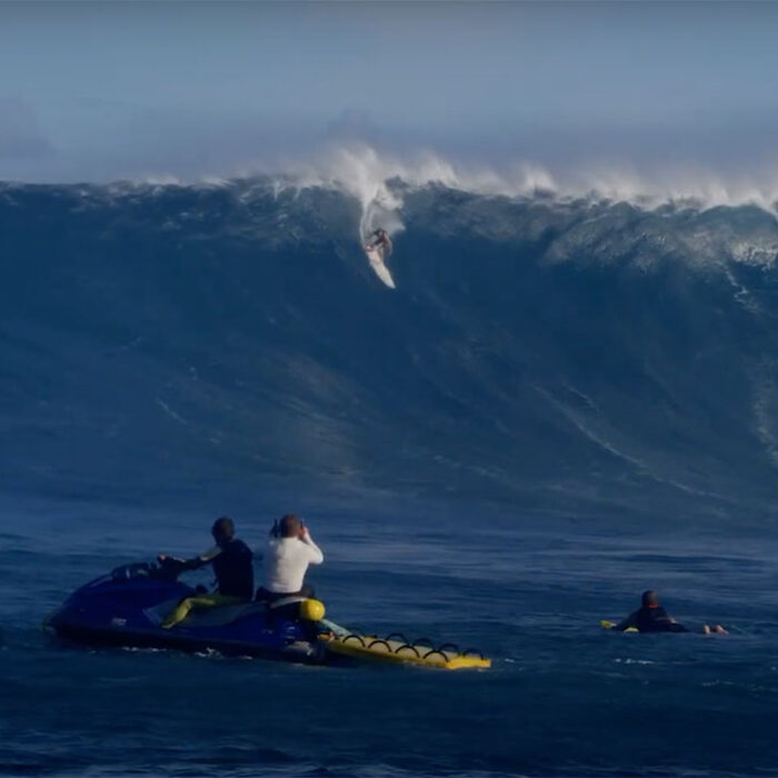 Matt Bromley surfing Jaws
