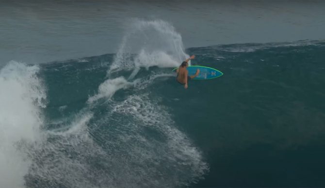 Nic von Rupp surfing