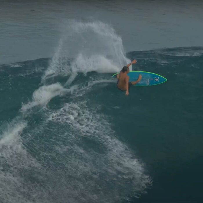 Nic von Rupp surfing