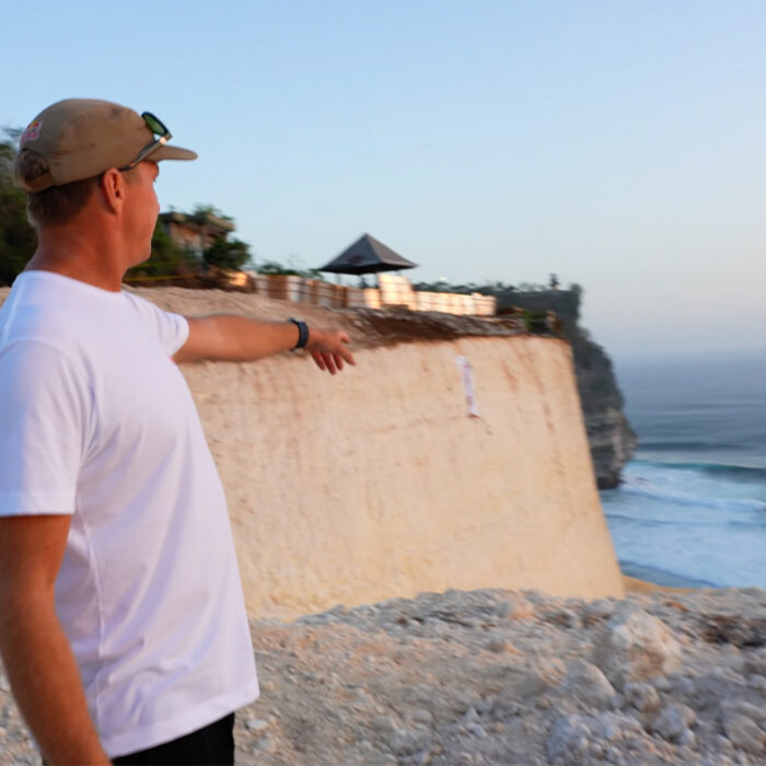 Jamie O'Brien visited the controversial Uluwatu construction project in his latest video. Photo: Jamie O'Brien // YouTube