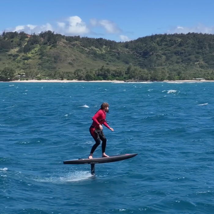 Nathan Florence on a marathon foiling session. Photo: Nathan Florence // YouTube