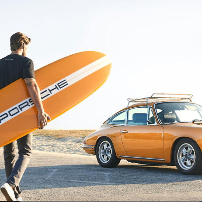 Porsche and Almond Surfboards