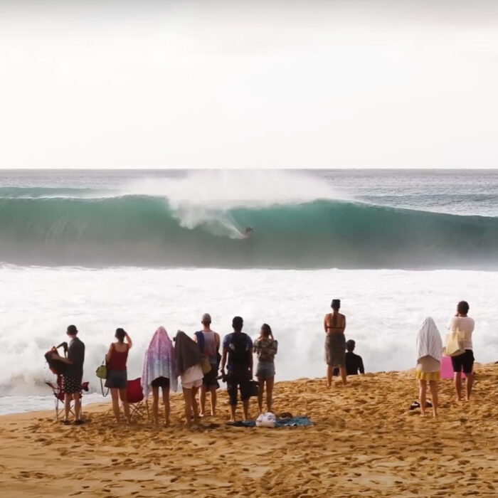 Jamie O'Brien surfing Pipeline