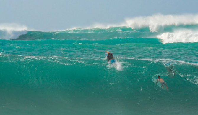 Jamie O'Brien surfing Pipeline
