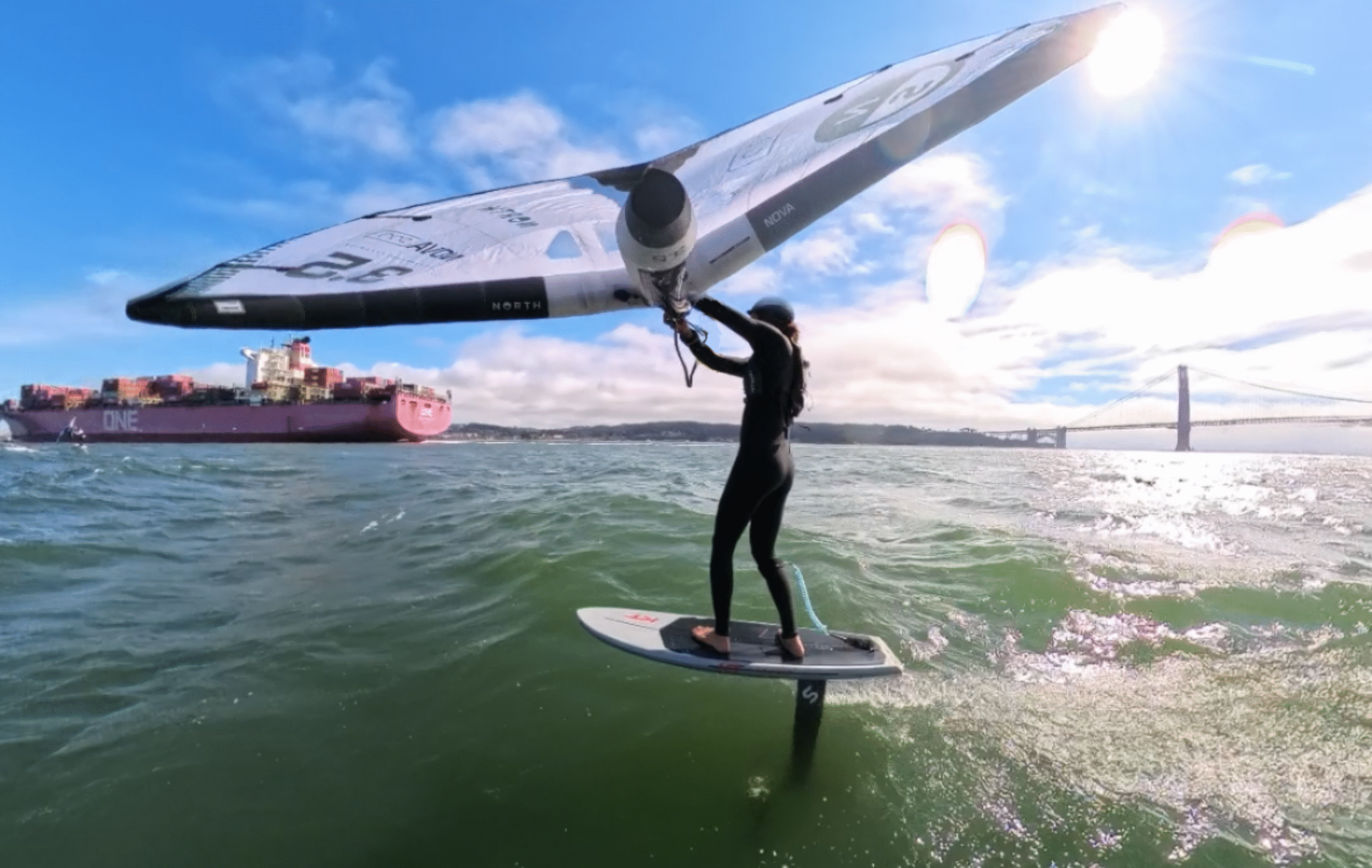 insta360 x4 attached to wing