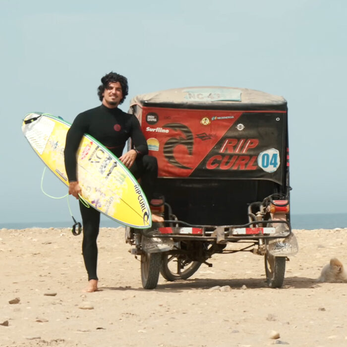 Gabriel Medina in the land of lefts. Photo: Rip Curl // YouTube