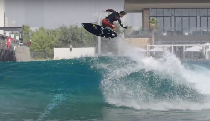 Jack Robinson surfing Abu Dhabi wave pool