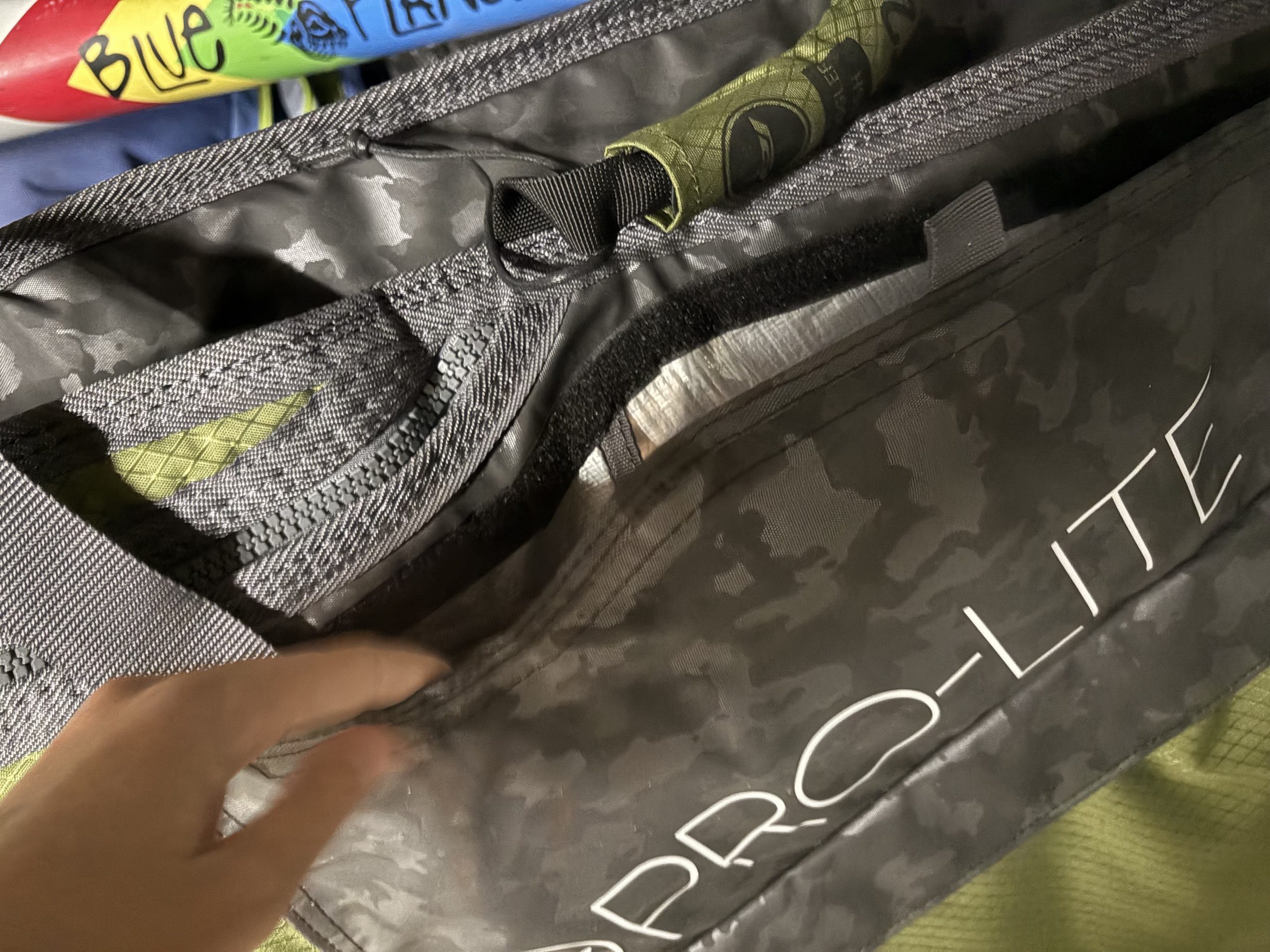 pocket on a surfboard bag
