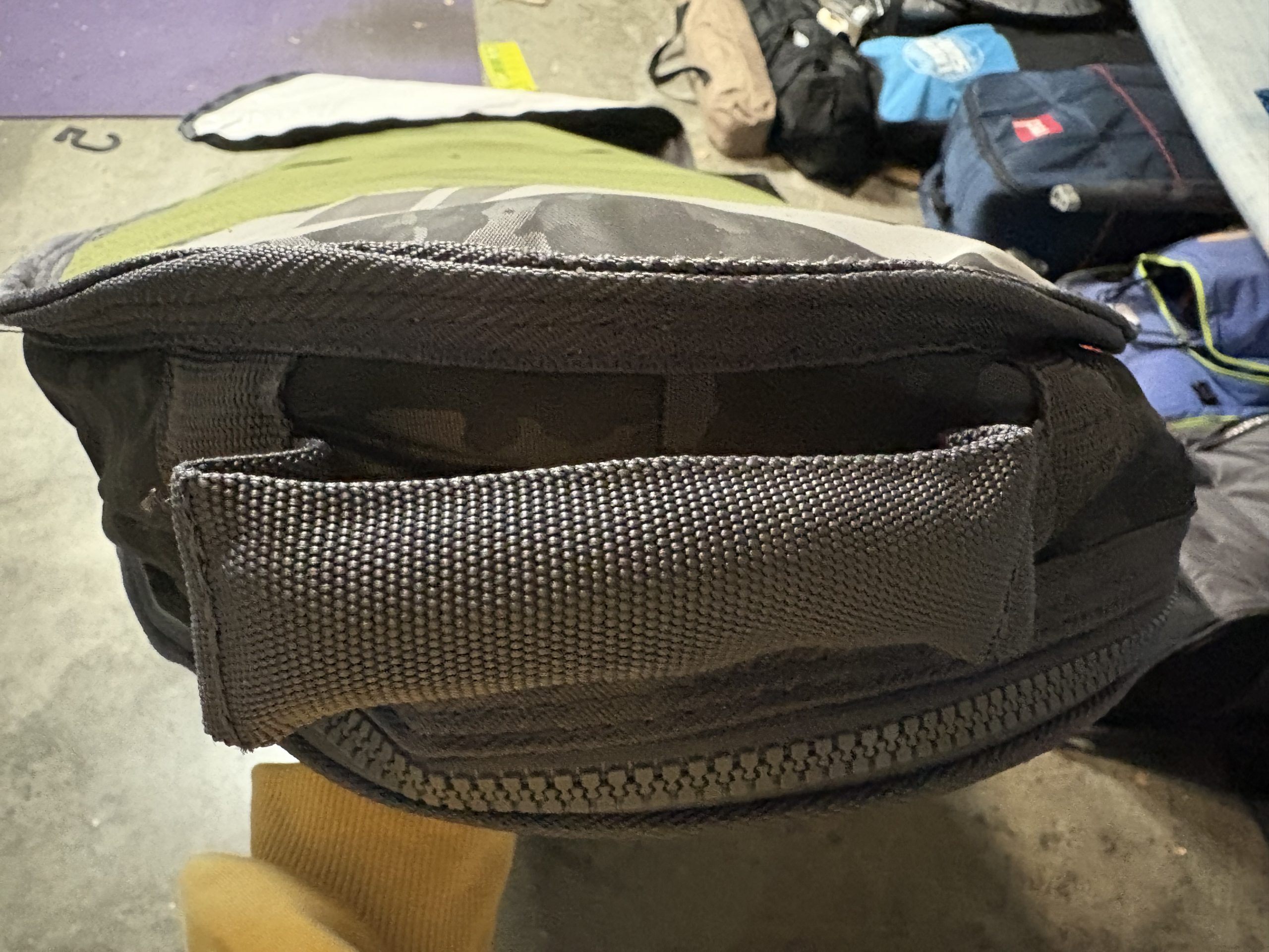 handles on a surfboard bag