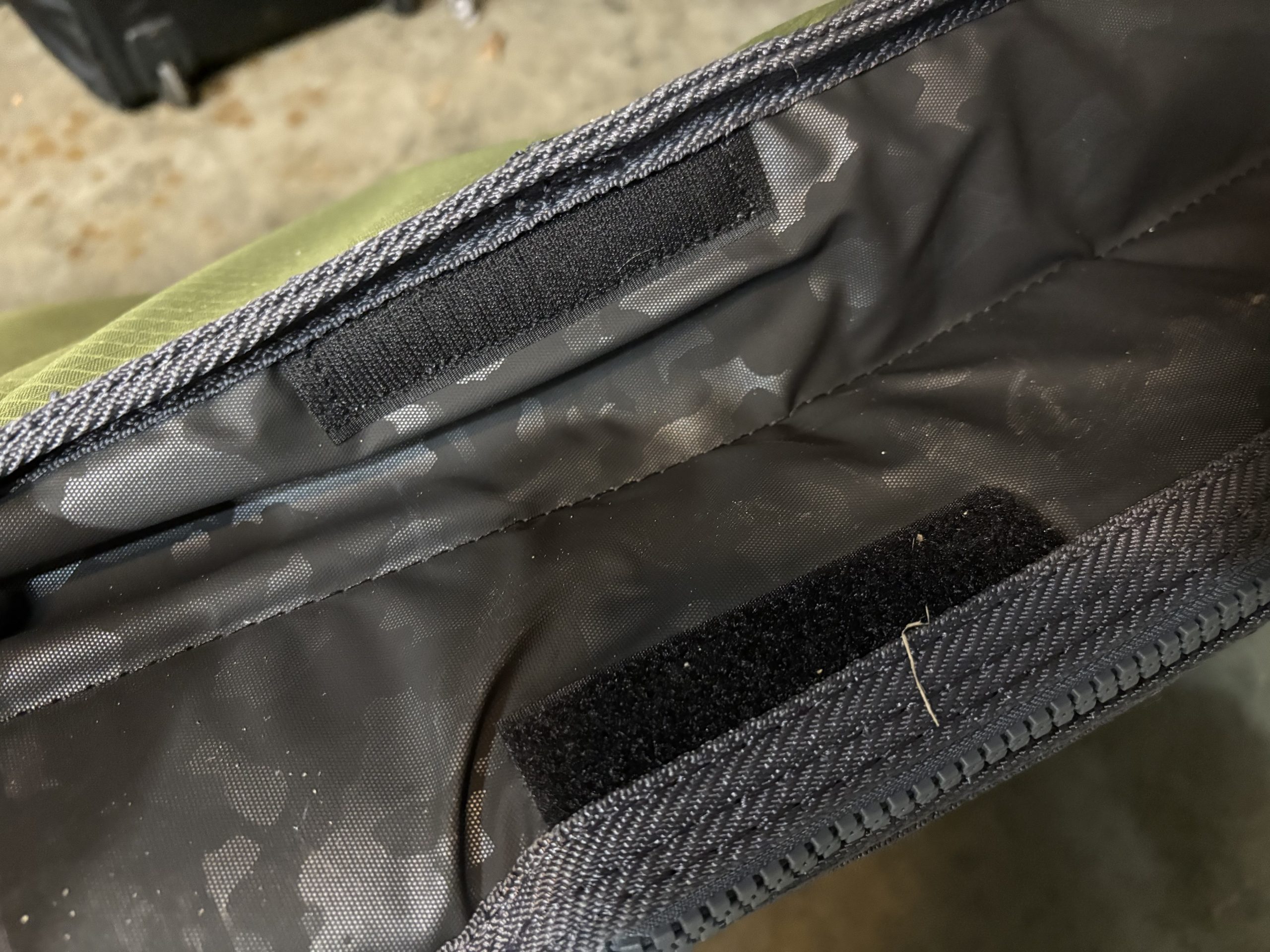 velcro on a surfboard bag