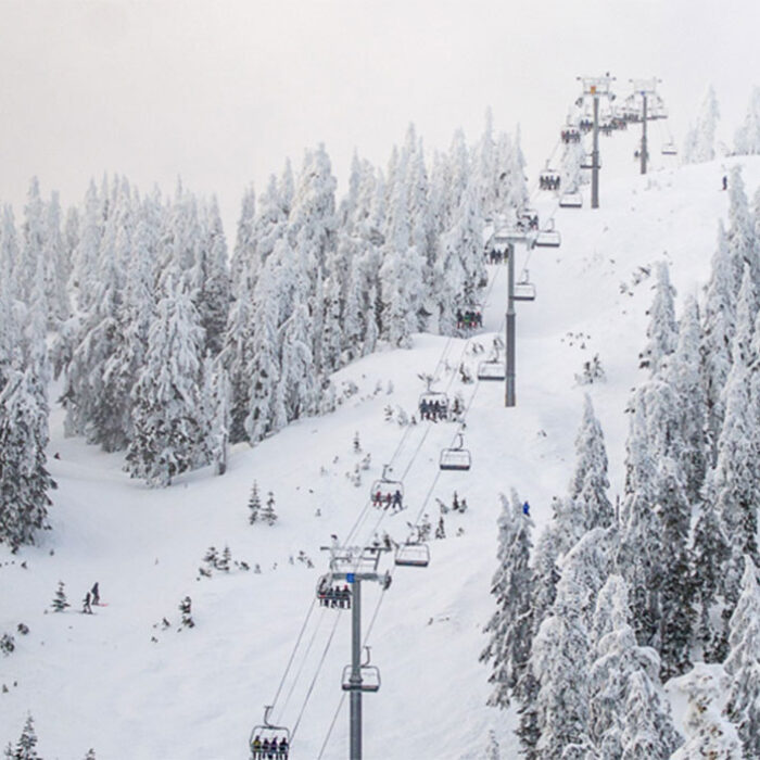 snowboarder at Cypress Mountain
