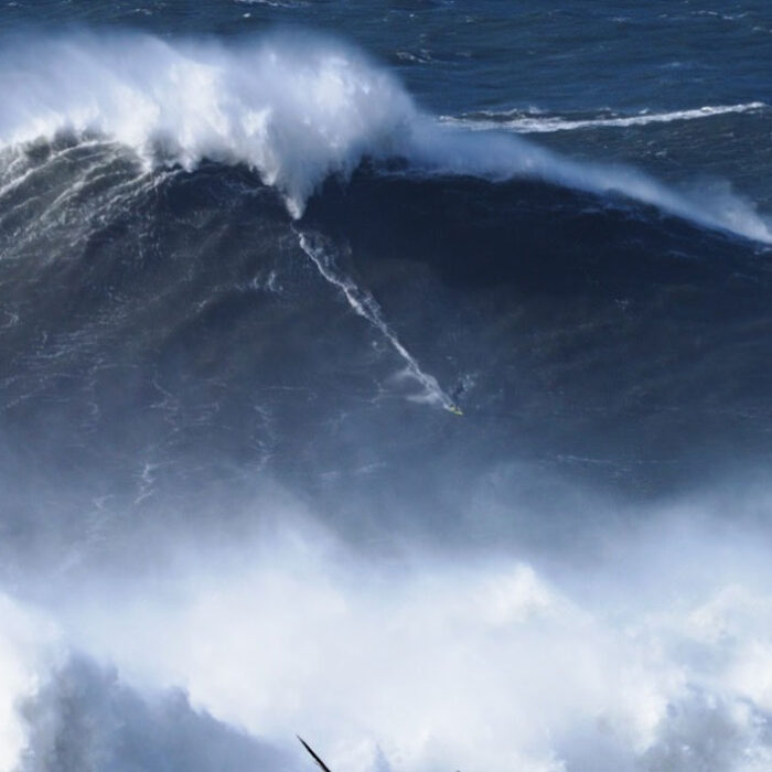 Nic von Rupp surfing Nazaré