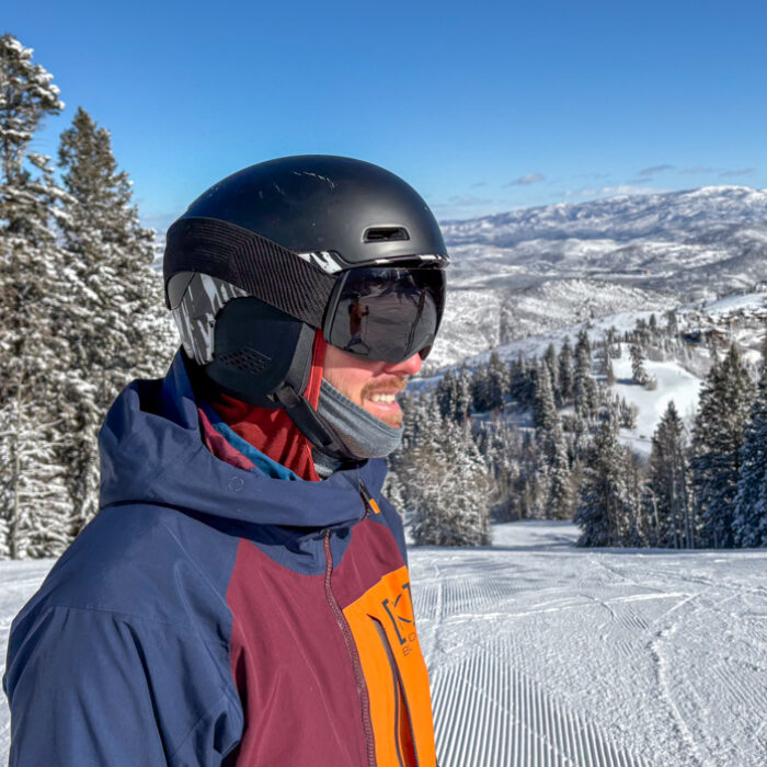 Dylan wearing Giro Owen Spherical Helmet