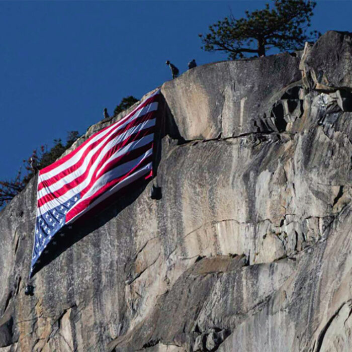 Yosemite Workers Protest Trump Cuts, Hang U.S. Flag Upside Down From El Capitan