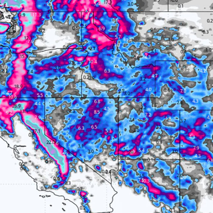 Atmospheric River Set to Dump 2-4 Feet of Snow on Sierra and Other Parts of the West