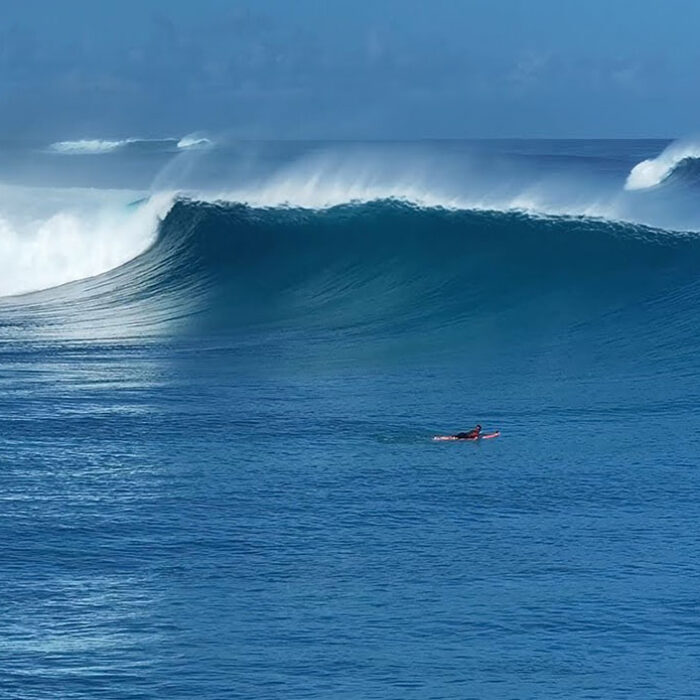 Mark Healey surfing outer reef
