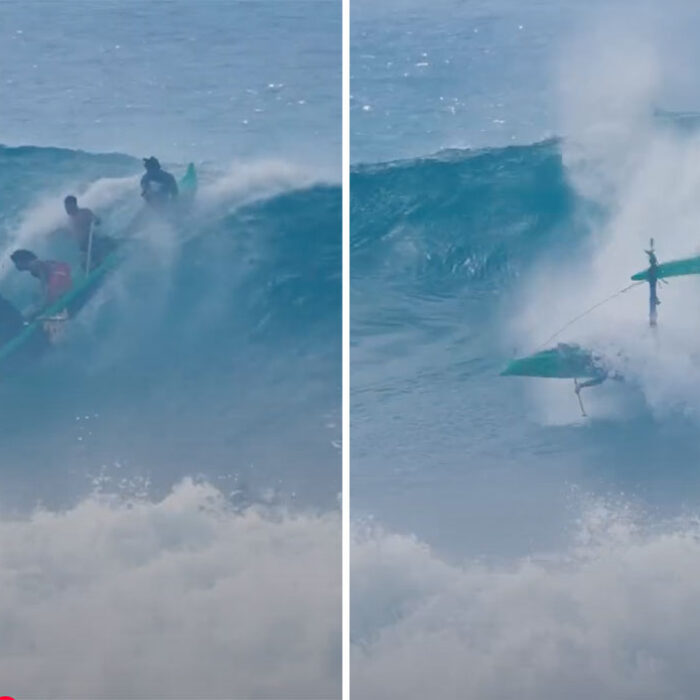 Waimea canoe flipping with Koa Rothman