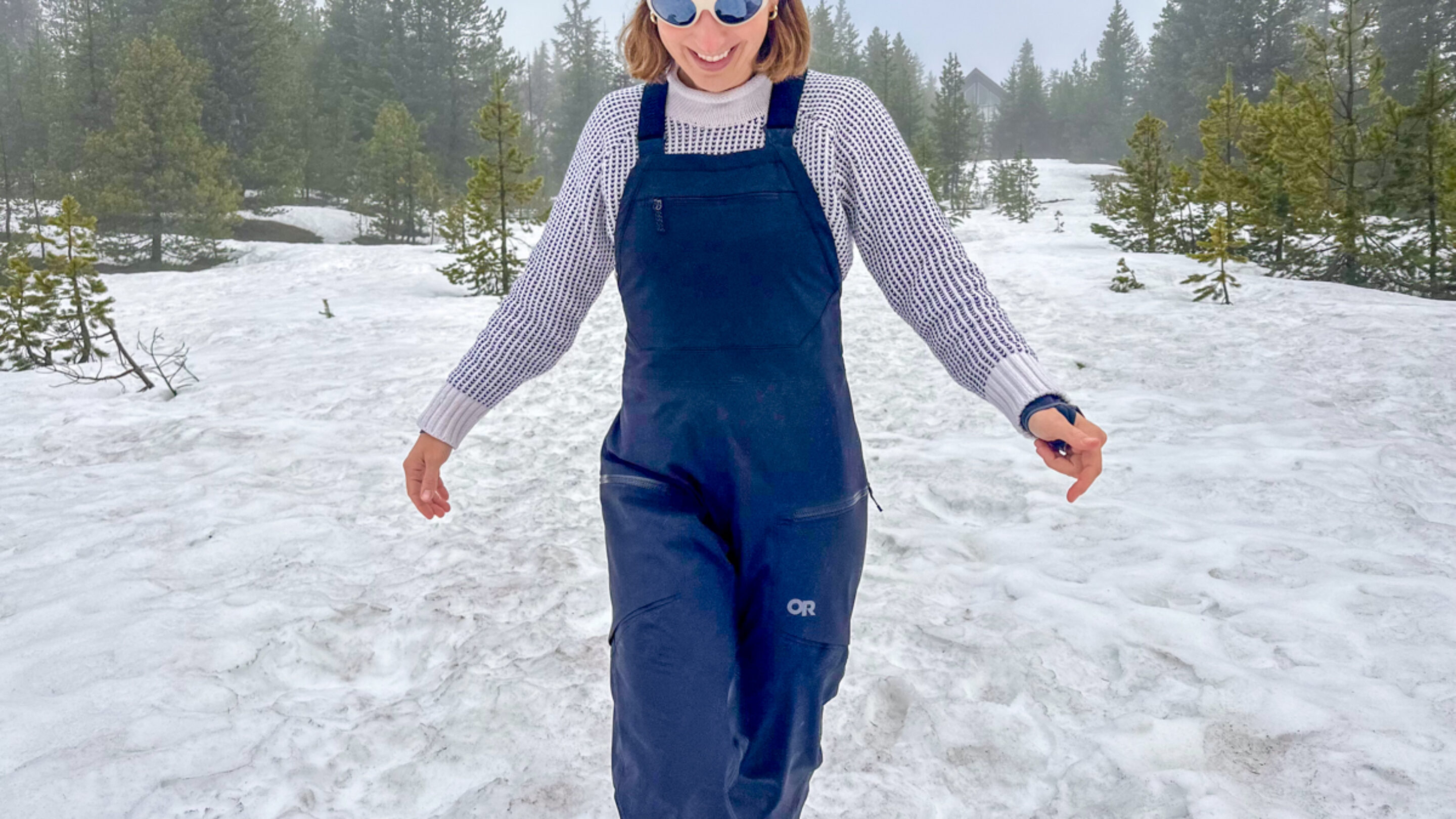 OR Skytour Ascentshell Women's Ski Bibs full body shot