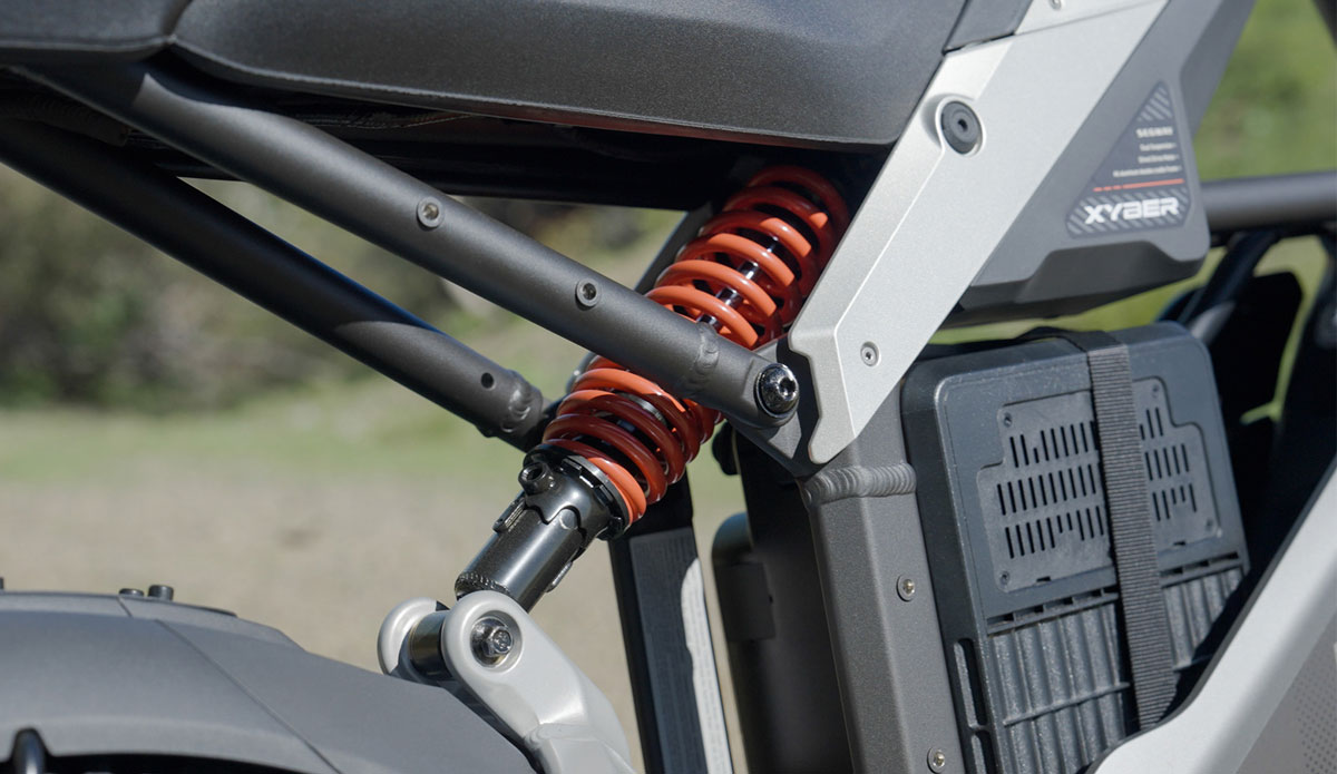coil-over suspension on e-bike
