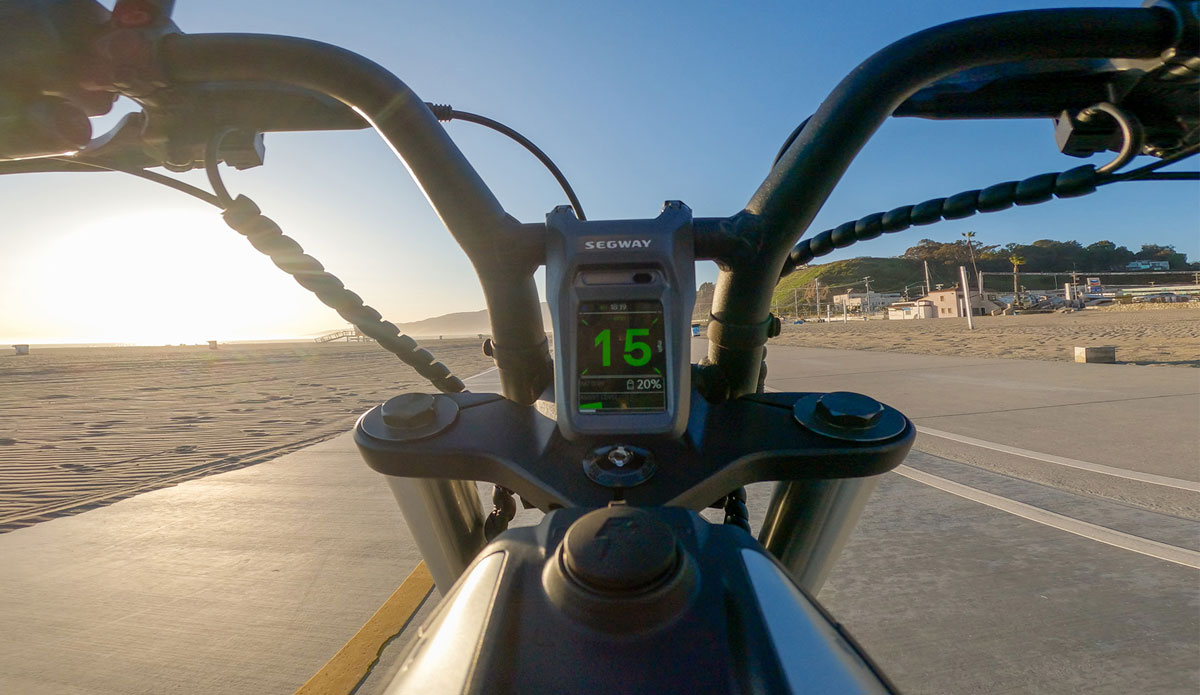 handlebar view from e-bike