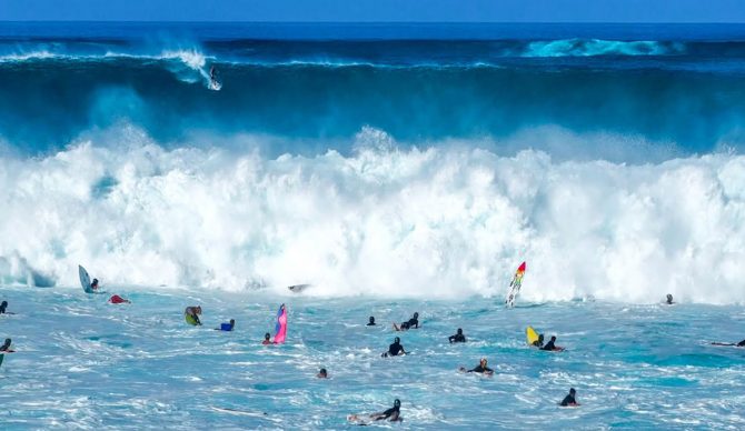 Jamie O'Brien surfing Pipeline