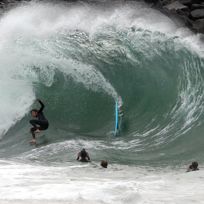 Minutes of Surfers Taking Absolute Beatings at the Wedge