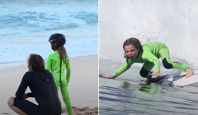 Uriah McDonald surfing