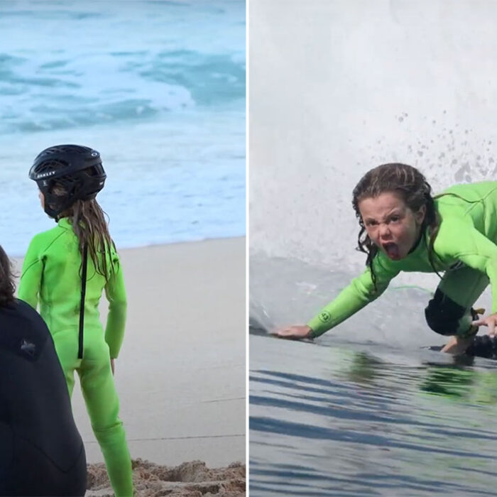 Uriah McDonald surfing