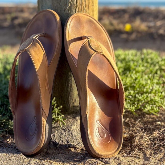 Olukai Tuahine Flip Flops in the sun