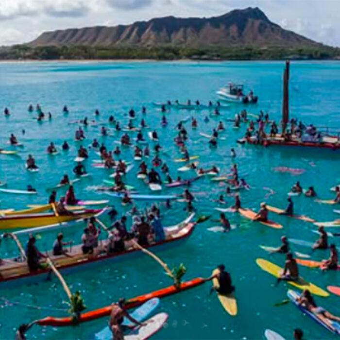 Hundreds Turn Out In Waikiki for Clyde Aikau Memorial Paddle Out