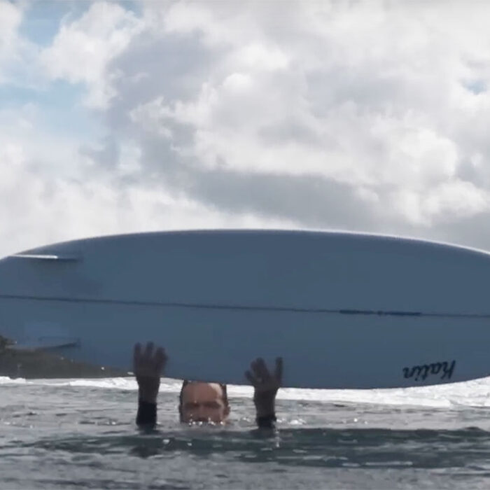 Devon Howard on mid-length surfboard