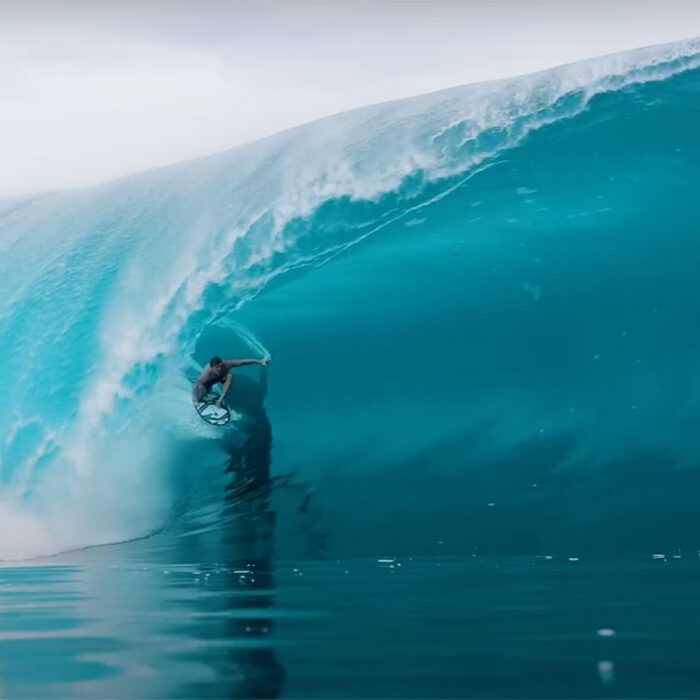 Eimeo Czermak surfing Teahupo'o