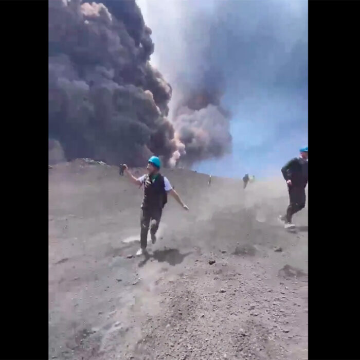 Hikers Caught on Mount Etna During Its Eruption Are Lucky to Be Alive