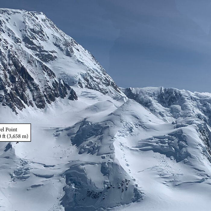 ski mountaineer on Denali