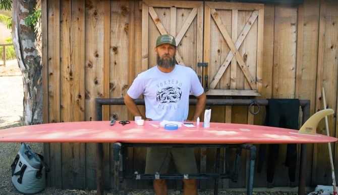 Keith Malloy surfboard ding repair